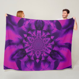Manta Polar Loto en blanco rosado y morado de gafas de satén