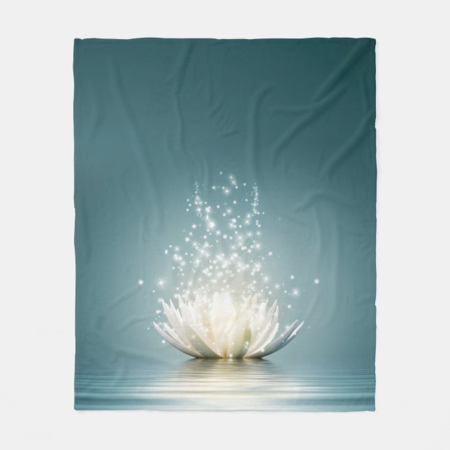Manta Polar Lotus Flower Throw Blanket (Anverso)
