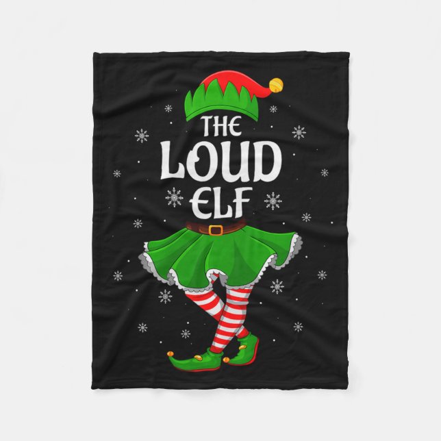 Manta Polar Loud Elf Christmas Family Girls Women Elf Squad Xm (Anverso)