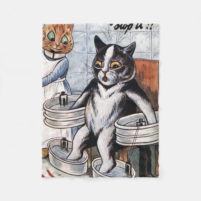 Manta Polar Louis Wain - Gato Vestido Como Enfermero (Anverso)