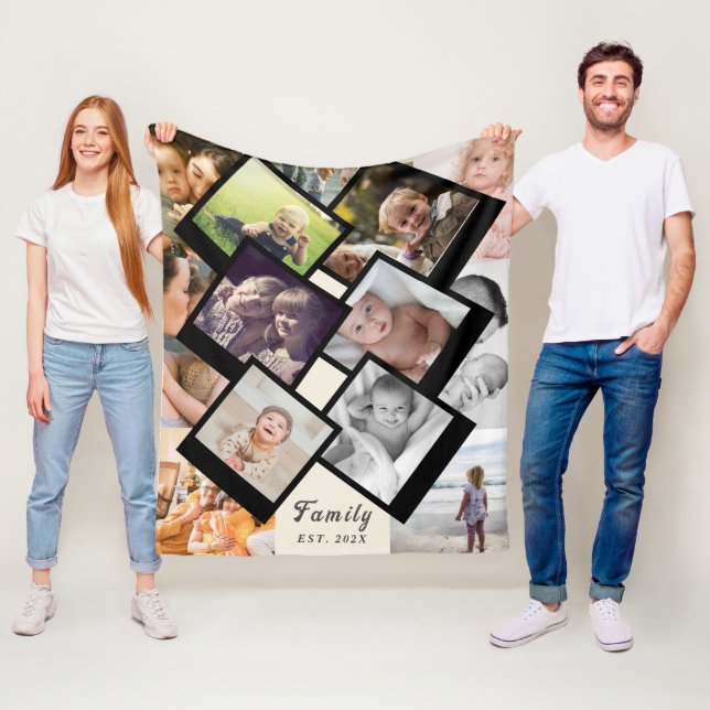Manta Polar Love Always – 13-Photo Family Memory Blanket (In situ)