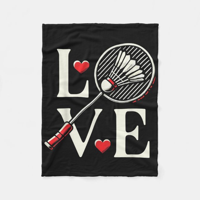 Manta Polar Love Badminton Player Heart Racket Shuttle  (Anverso)