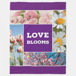 Manta Polar Love Blooms Fleece Throw Blanket