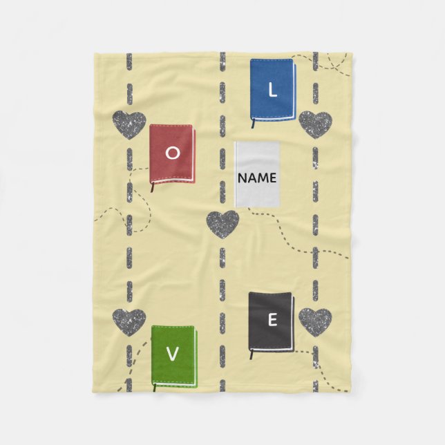 Manta Polar Love Books Fleece Blanket Cozy Reading  (Anverso)