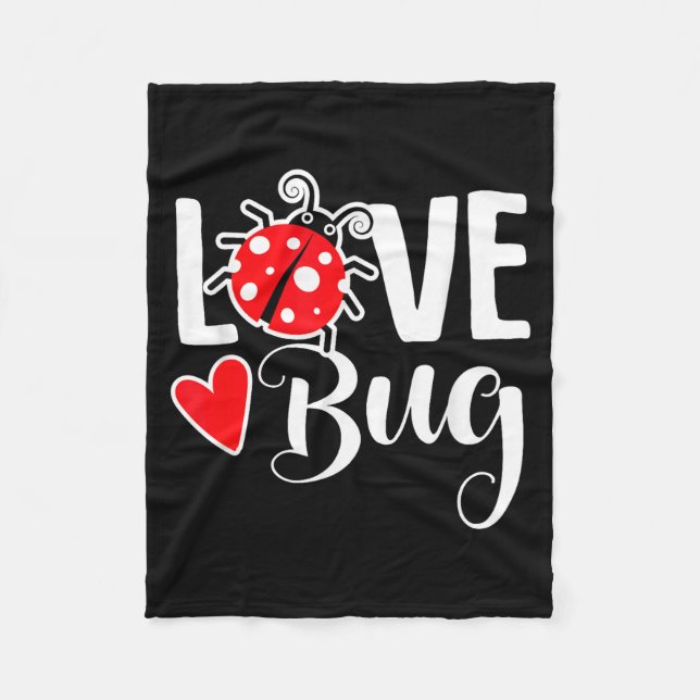 Manta Polar Love Bug Cute Valentine's Day Party Ladybug  (Anverso)
