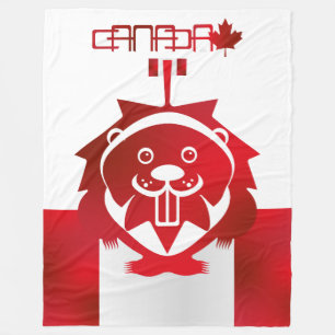 Manta Polar  LOVE Castor/ Maple Bandera Canada by Masanser