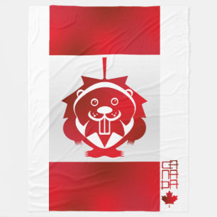 Manta Polar  LOVE Castor/ Maple Bandera Canada by Masanser