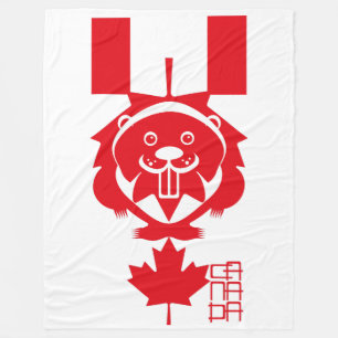 Manta Polar LOVE Castor/ Maple Bandera Canada by Masanser