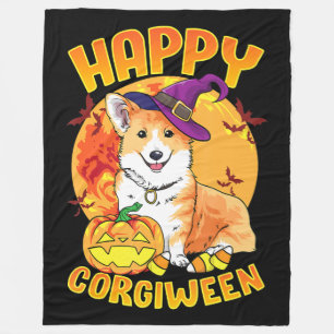 Manta Polar Love Corgi Dog Halloween Candy Pumpkin Cute Funny