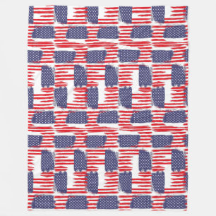 MANTA POLAR LOVE FLAG USA/EEUU TEXT BRUSH STROKE BY MASANSER P