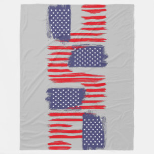 MANTA POLAR LOVE FLAG USA/EEUU TEXT BRUSH STROKE BY MASANSER P