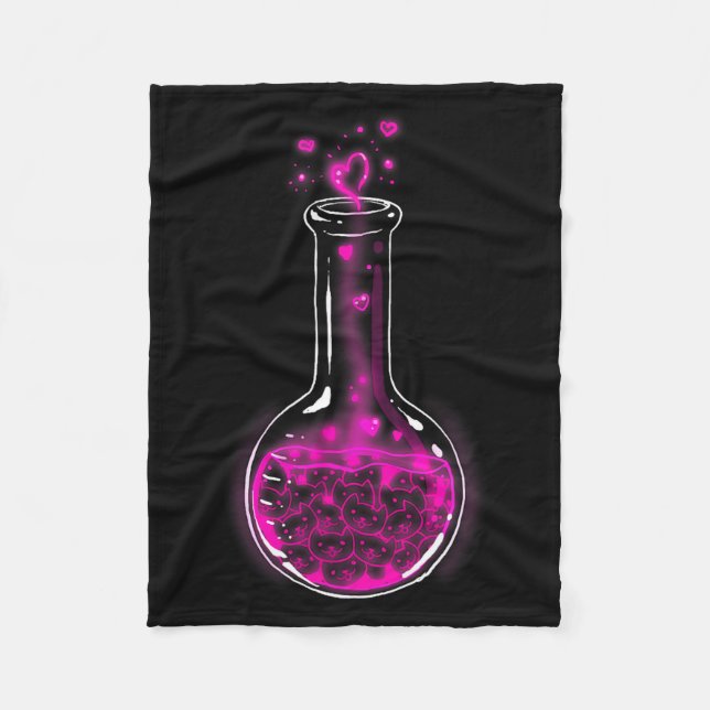 Manta Polar Love Formula Cats Lovers Cat Lab Lady Valentines  (Anverso)