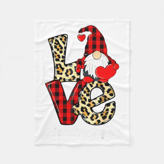 Manta Polar Love Gnome Teacher Squad Valentines Day Teacher St (Anverso)