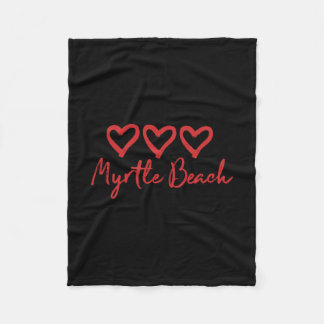 Manta Polar Love Heart Myrtle Beach Loves Ocean Vacation Heart