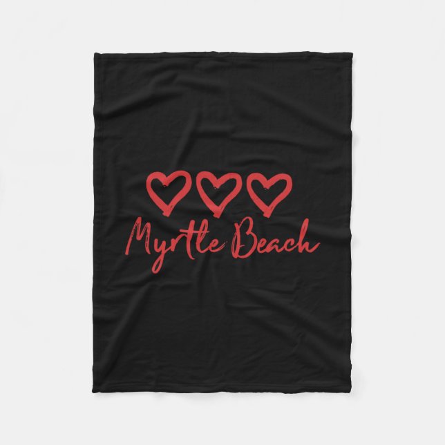 Manta Polar Love Heart Myrtle Beach Loves Ocean Vacation Heart (Anverso)