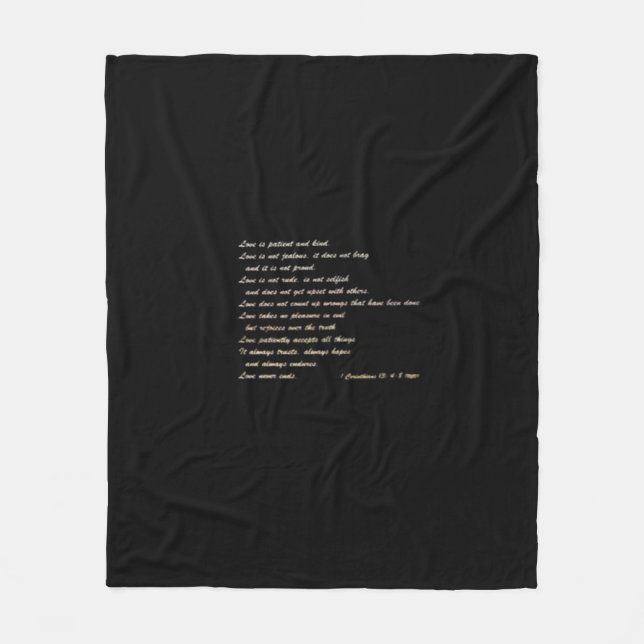 Manta Polar Love Is Patient Simple Inspirational Design  (Anverso)