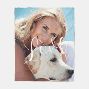 Manta Polar Love My Dog Photo Fleece Blanket