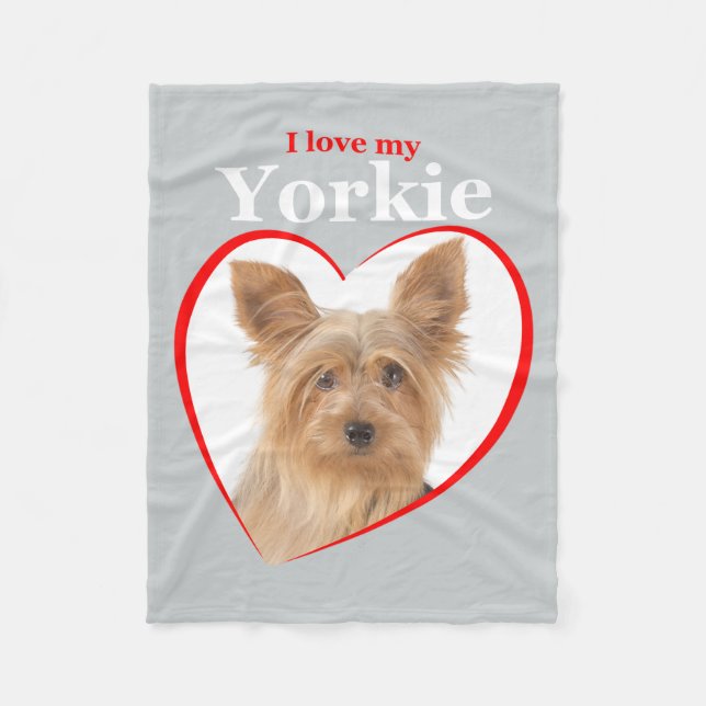 Manta Polar Love My Yorkie Fleece Blanket (Anverso)