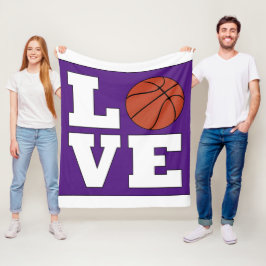 Manta Polar LOVE Personalizado Baloncesto Equipo Deportes