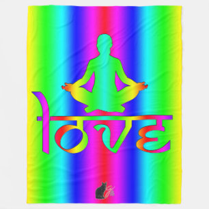Manta Polar Love Rainbow Intenciones Fleece Blanket
