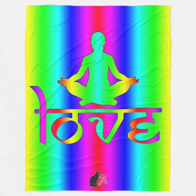 Manta Polar Love Rainbow Intenciones Fleece Blanket (Anverso)