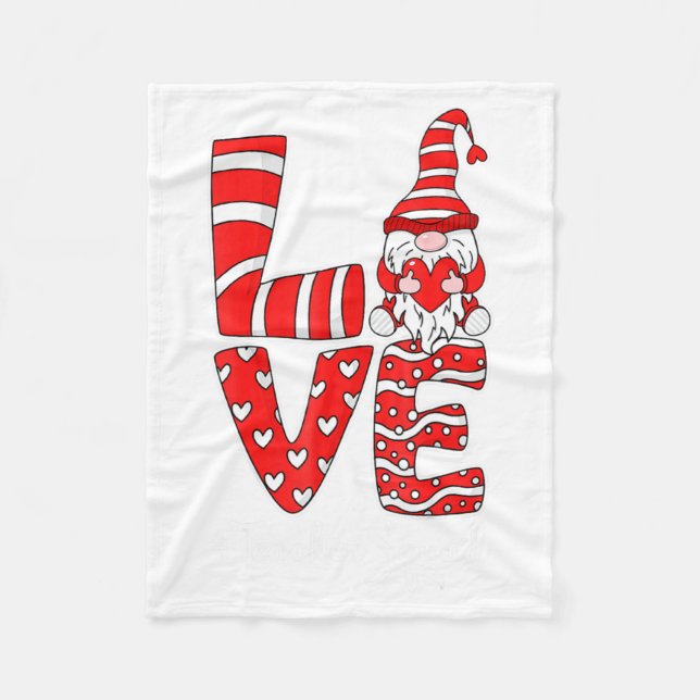 Manta Polar Love Teacher Squad Gnome Hearts Valentines Gnome T (Anverso)