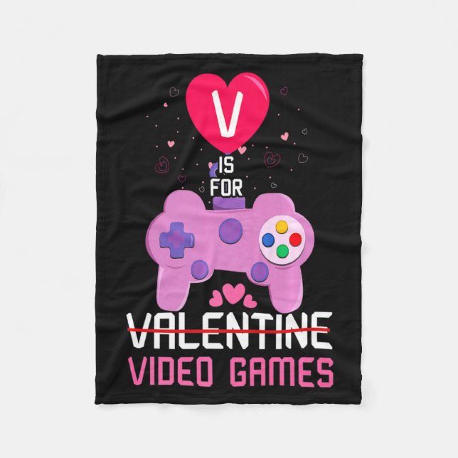 Manta Polar Love Video Game Gamer Gaming Hearts Day Happy Vale (Anverso)