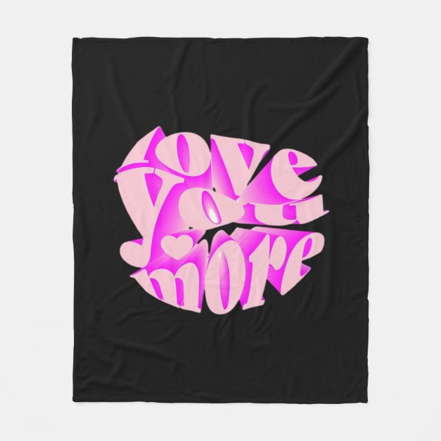Manta Polar Love You More Clean Typography  (Anverso)