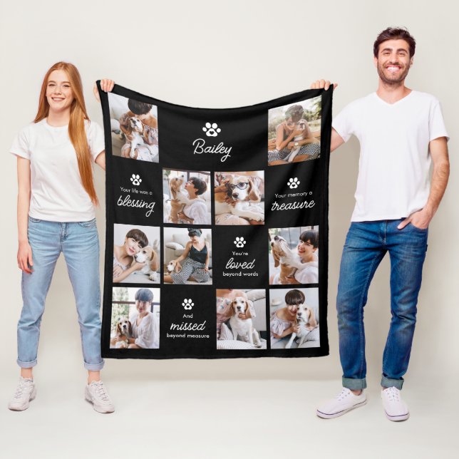 Manta Polar Loved & Missed Pet Dog Memorial 10-Photo Collage (In situ)