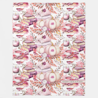 Manta Polar Lovely Shabby Chick Autumn Pattern