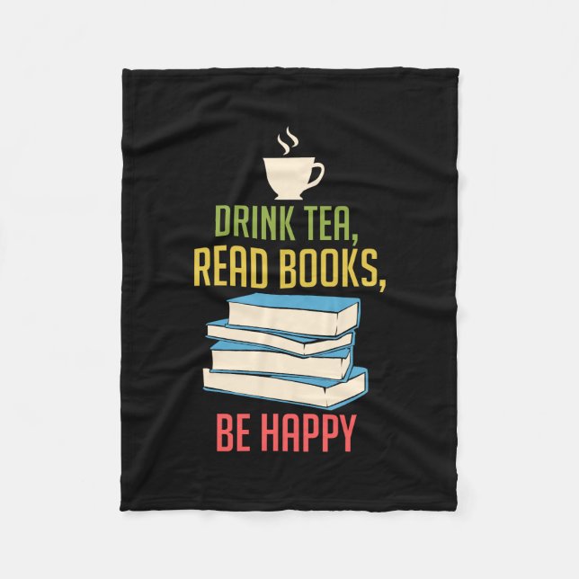 Manta Polar Lover del libro - Tea Books Happy (Anverso)