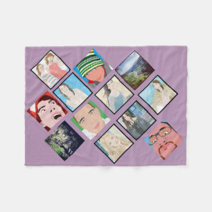 Manta Polar Lt Violet Fleece Blanket de la foto del mosaico de
