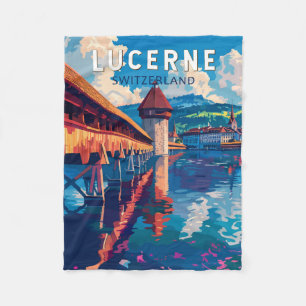 Manta Polar Lucerne Suiza Viaje al arte Vintage