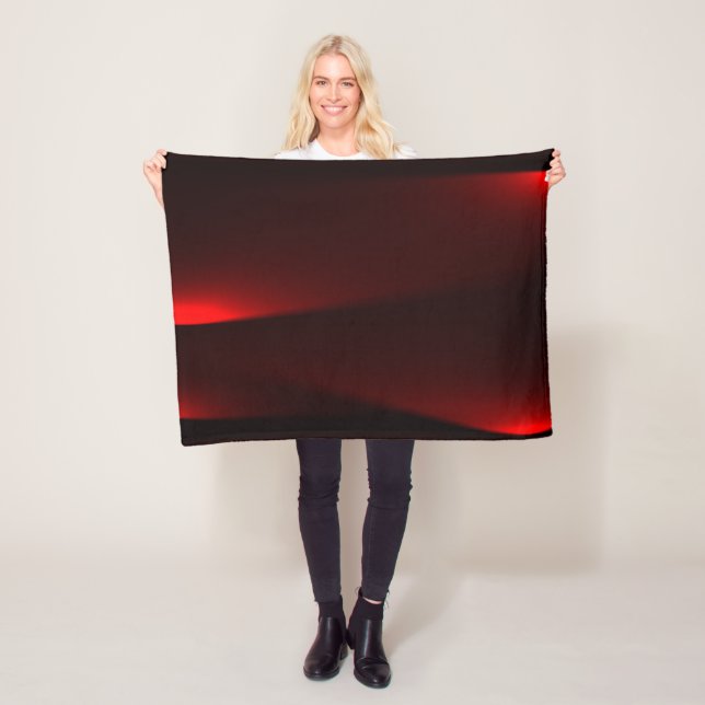 Manta Polar Luces De Arándano Y Negras (In situ)