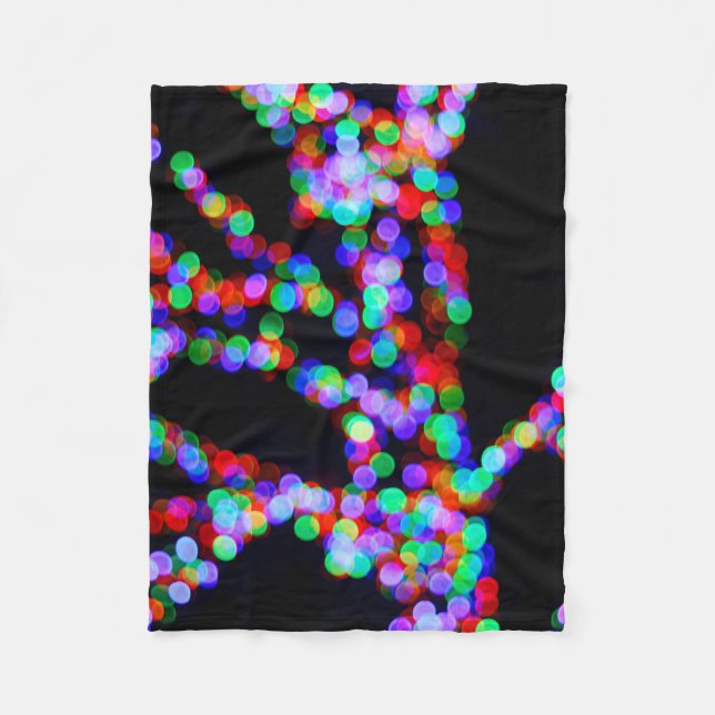 Manta Polar Luces de bokeh (Anverso)