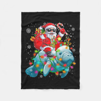 Manta Polar Luces de Navidad del Mar de Reno Mana Montado por