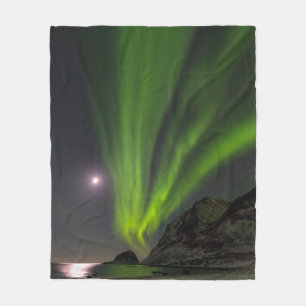 Manta Polar Luces del Norte   Playa Haukland Isla Noruega