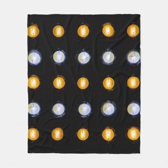 Manta Polar Luces LED, cerrar fondo abstracto. (Anverso)