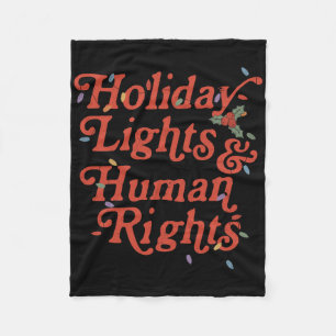 Manta Polar Luces Navideñas Y Derechos Humanos Navidad Diverti