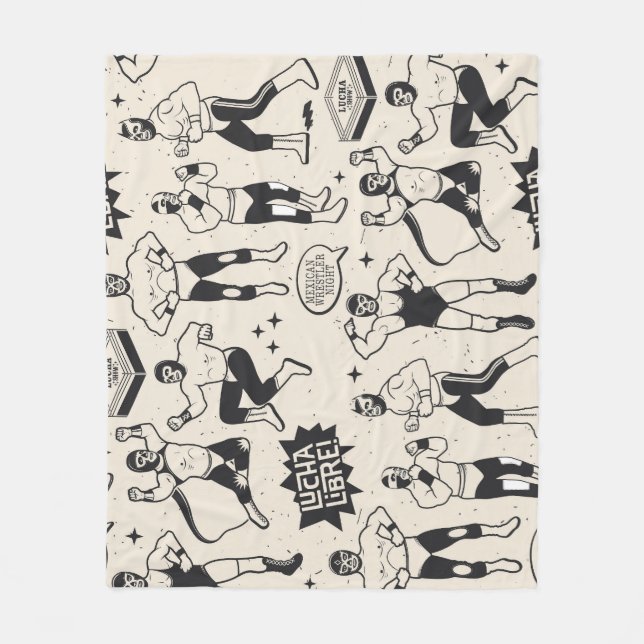 Manta Polar Lucha libre: patrón de lucha mexicana (Anverso)