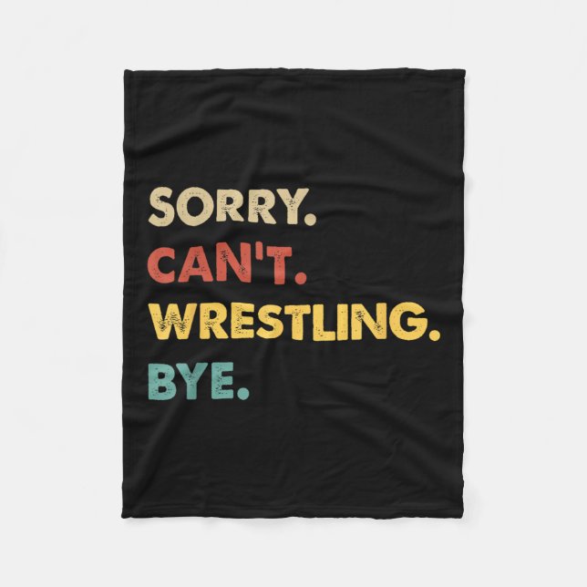 Manta Polar Lucha retro divertida lo siento no puedo luchar (Anverso)