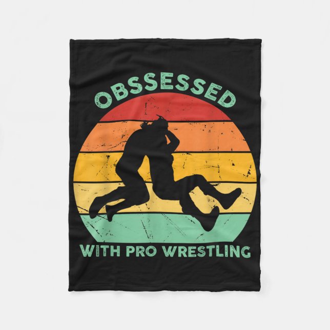 Manta Polar Lucha Retro Sunset Obsesionada Con Lucha Pro-Lucha (Anverso)