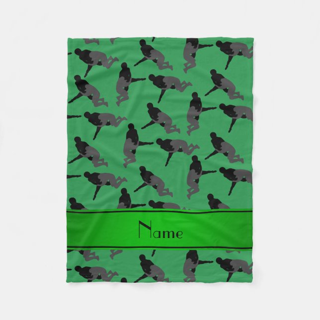 Manta Polar Lucha verde conocida personalizada (Anverso)