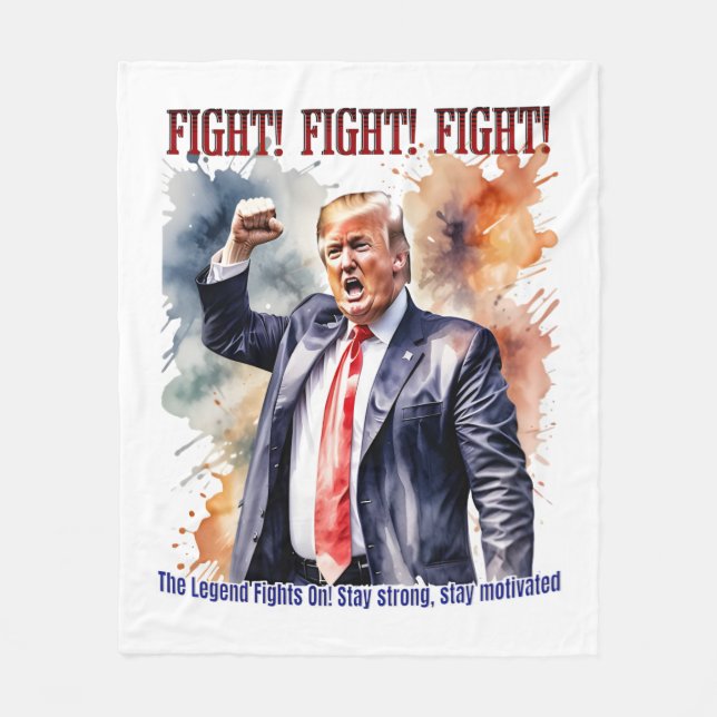 Manta Polar ¡Luchar! ¡Luchar! ¡Luchar! Leyenda de Trump (Anverso)