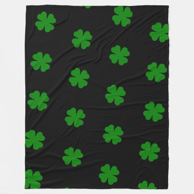 Manta Polar Lucky Clovers Fleece Blanket (Anverso)