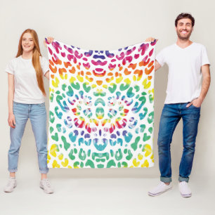 Manta Polar Lugares de leopardo del arcoiris