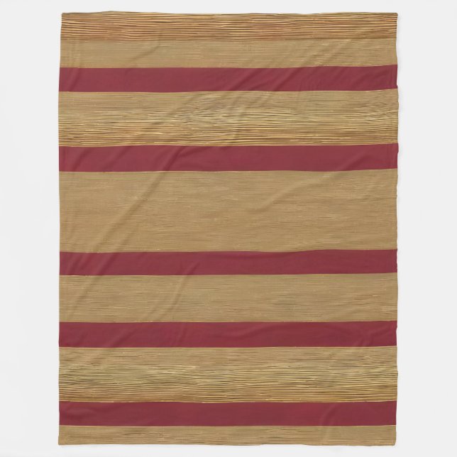 Manta Polar Lujo Linen Modern Burgundy Gold Collection (Anverso)