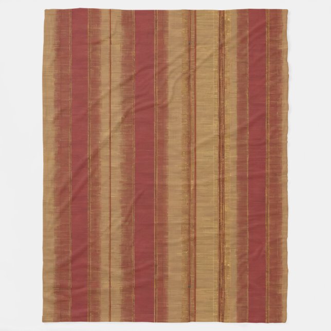 Manta Polar Lujo Linen Popular Burgundy Gold Collection (Anverso)