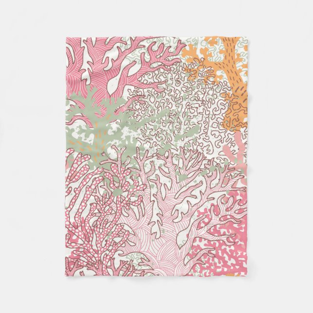 Manta Polar Luminoso patrón marino sin costura  (Anverso)