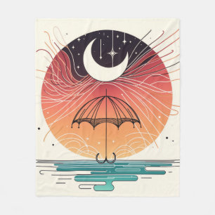 Manta Polar Luna Bohemia y Lluvia Mágica